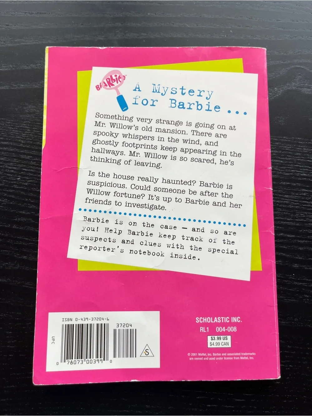 Vintage Barbie Book Lot: The Class Act Hardcover & Haunted Mansion Mystery Paper
